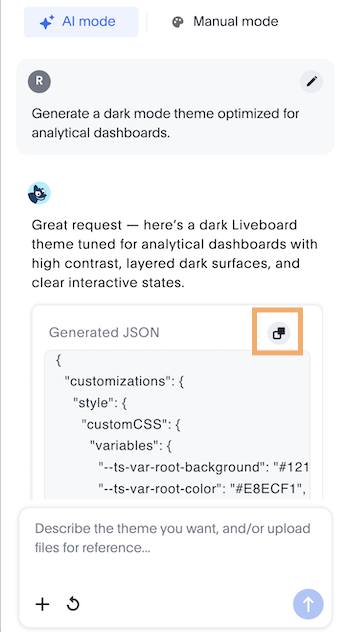 Copy JSON