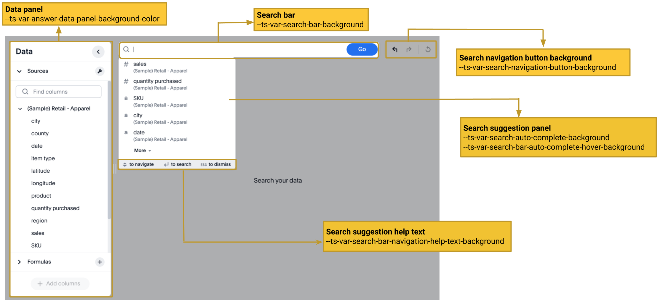 Search components