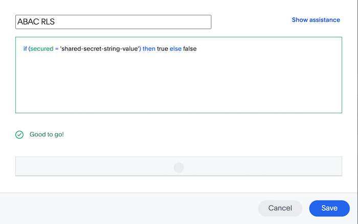 Security Formula in Worksheet